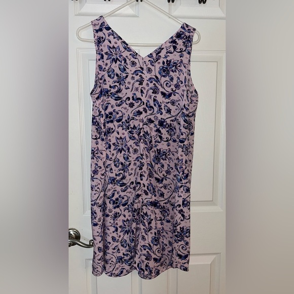 GAP Floral V-Neck Blue & Pink Dress Small - Picture 2 of 3